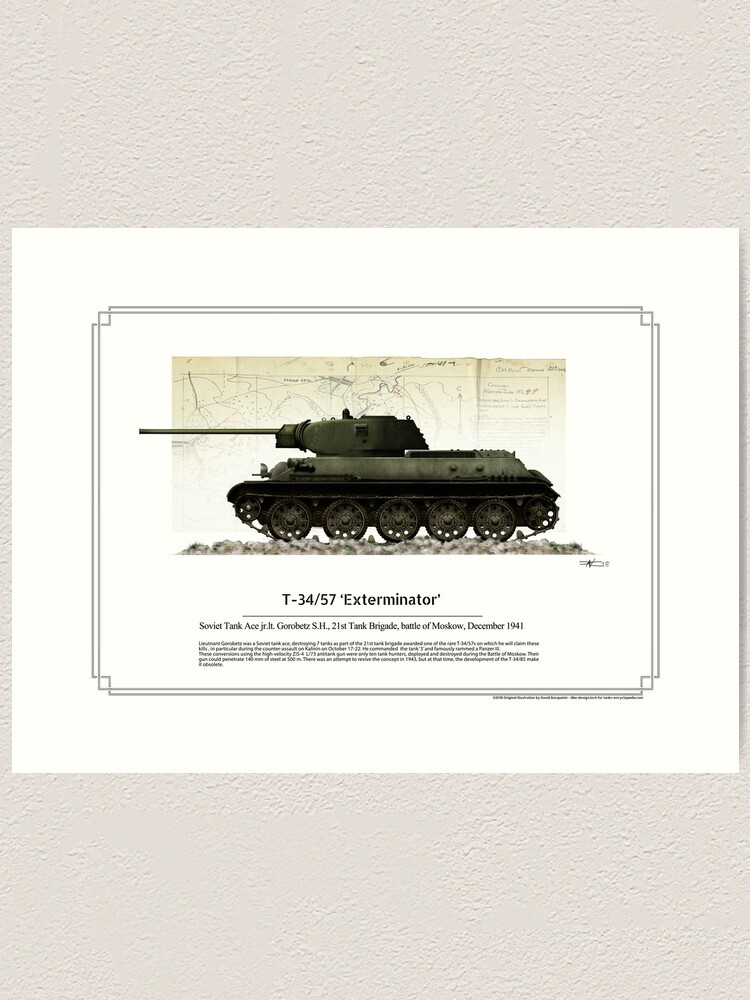 T 34 57 Vernichter Kunstdruck Von Thecollectioner Redbubble