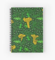 Edgy Chanterelle Moss Spiral Notebook