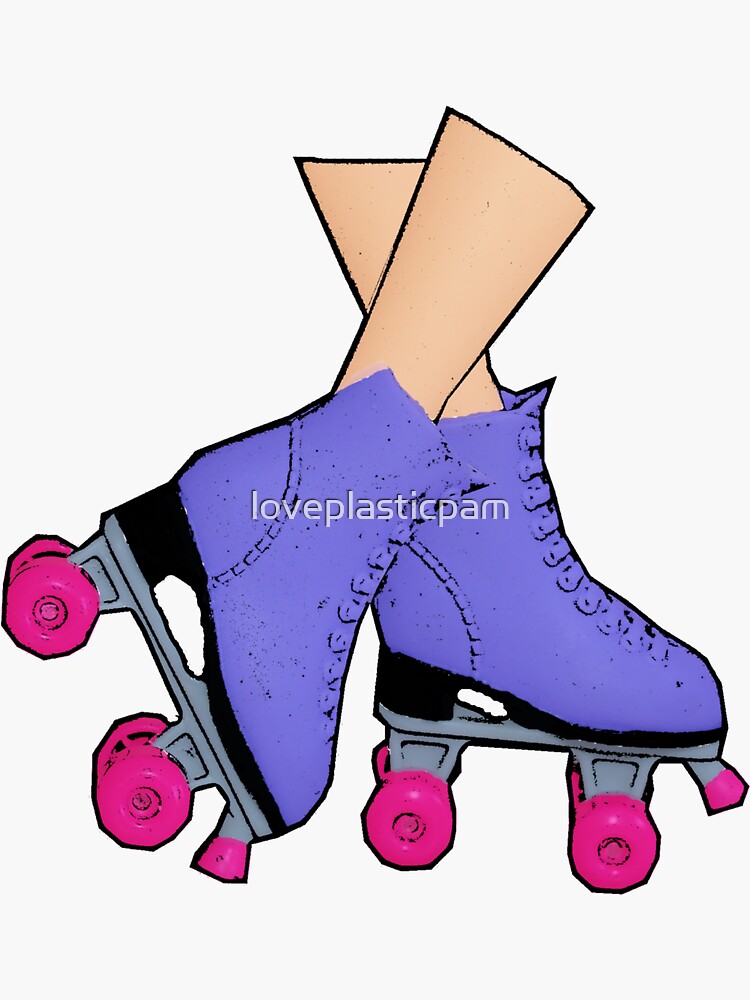 "Retro Rollerskates! (Roller Disco/Roller Derby)" Sticker by