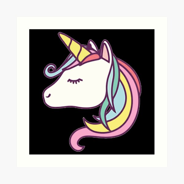 unicorn emoji art prints redbubble