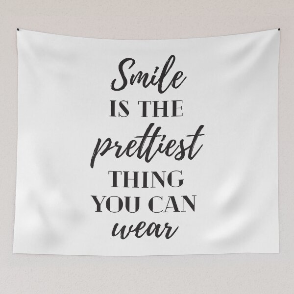 Item preview, A Smile Is The Prettiest Thing You Can Wear - Inspirational Quote designed and sold by spoll.