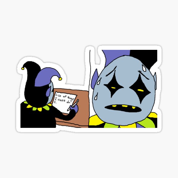 Jevil I Can Do Anything Sticker By Joef140 Redbubble - jevil shirt roblox