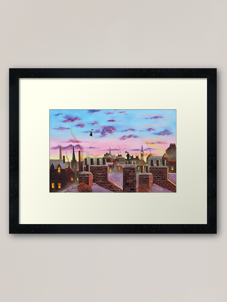 Alternate view of Mary Poppins and Bert Framed Art Print