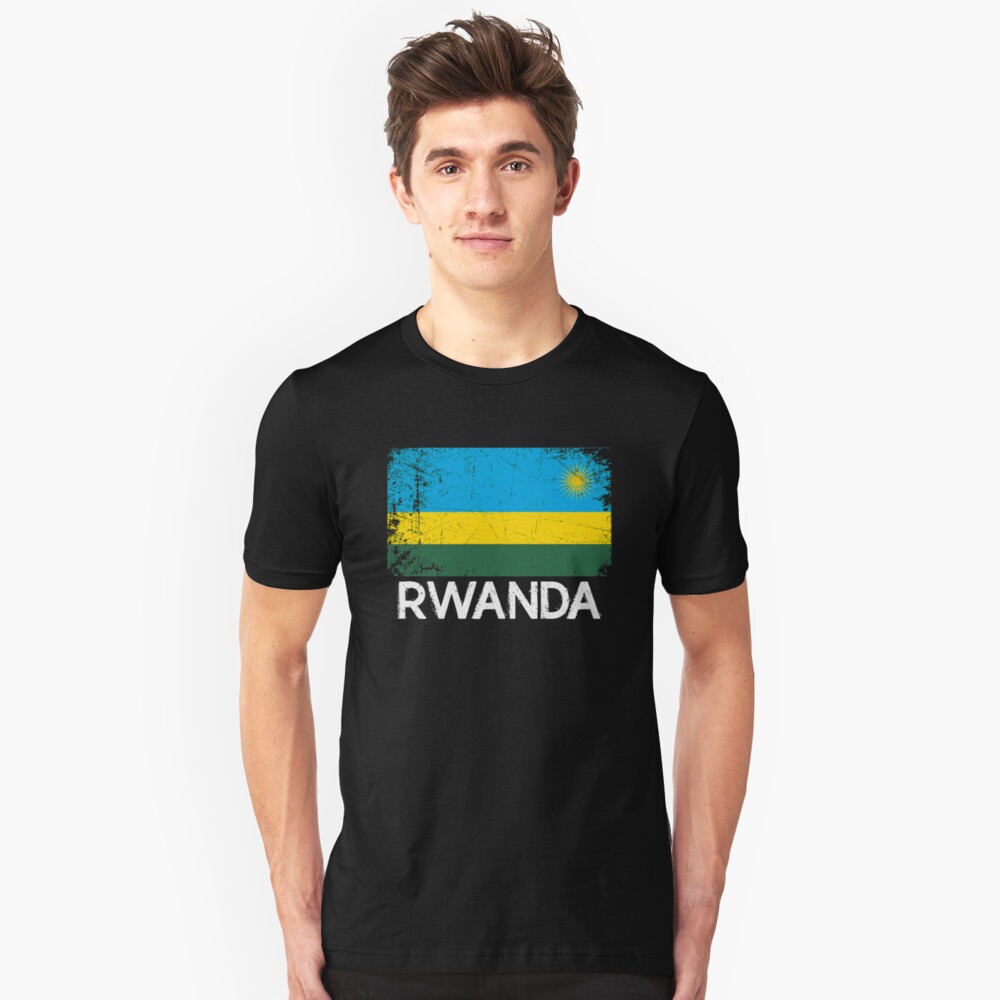 Rwanda Kid/'s T-Shirt Country Flag Map Top Children Boys Girls Unisex