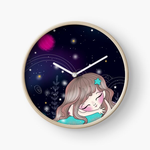 Sirène à la belle étoile Horloge