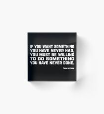 Sports Motivation - Thomas Jefferson quote Acrylic Block