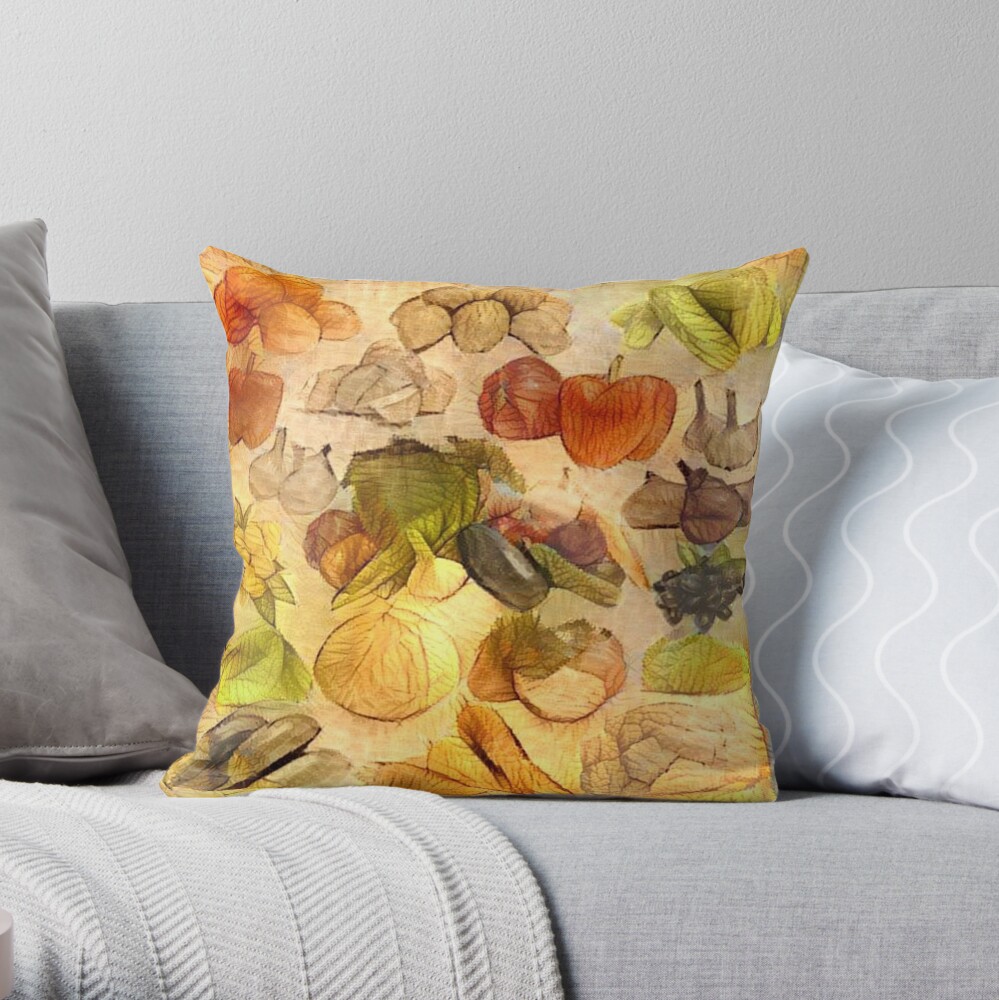 RETRO VEGETABLES 1950s ARTWORK PERFECT FOR AN ITALIAN KITCHEN OR A CHIC CAFE   Throw Pillow