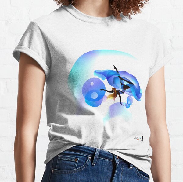Floaty illustrate blue whirlpool Classic T-Shirt