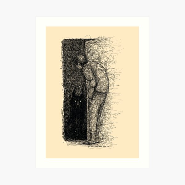 A wolf at the door Art Print