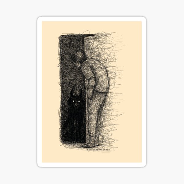 Aperçu de l'œuvre Un loup à la porte créée et vendue par kowsick.