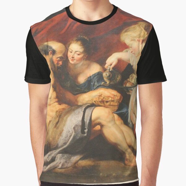 Rubens's Lot and His Daughters - Metropolitan Museum of Art #painting #renaissance #art #people #adult #kneeling #reclining #aura #allegory #god #realpeople #horizontal #naked #painter #artist Graphic T-Shirt
