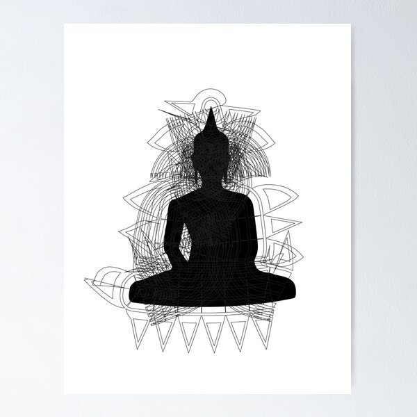 Buddha tattoo boho style stock vector. Illustration of organic - 188227930