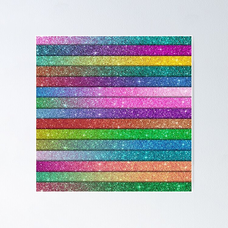 All Over Ombre Rainbow Glitter Poster for Sale by serpentsky17