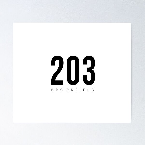 Item preview, Brookfield, CT - 203 Area Code design designed and sold by CartoCreative.