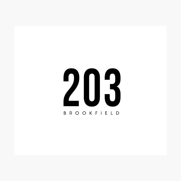 Item preview, Brookfield, CT - 203 Area Code design designed and sold by CartoCreative.