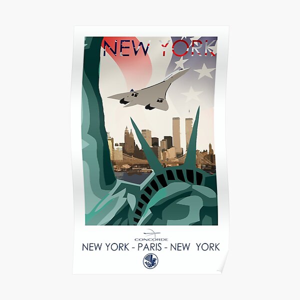 Concorde Air France New York Poster