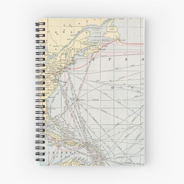 Item preview, Vintage Map of The Atlantic Ocean (1901) designed and sold by BravuraMedia.