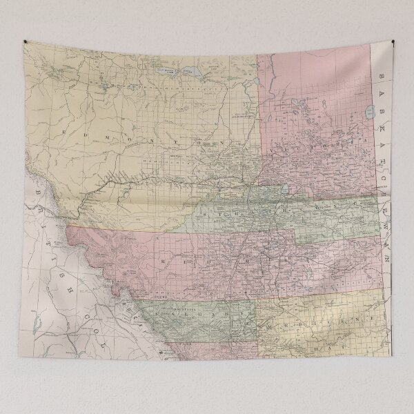 Item preview, Vintage Map of Alberta Canada (1912) designed and sold by BravuraMedia.