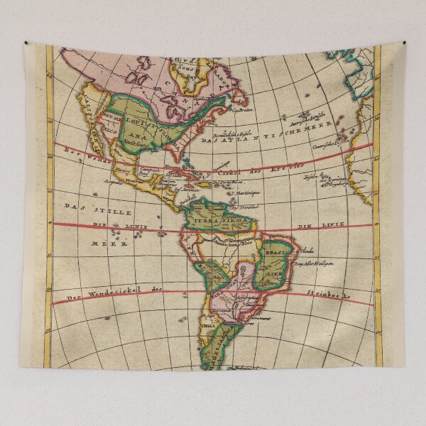 Item preview, Vintage Map of North & South America (1899) designed and sold by BravuraMedia.
