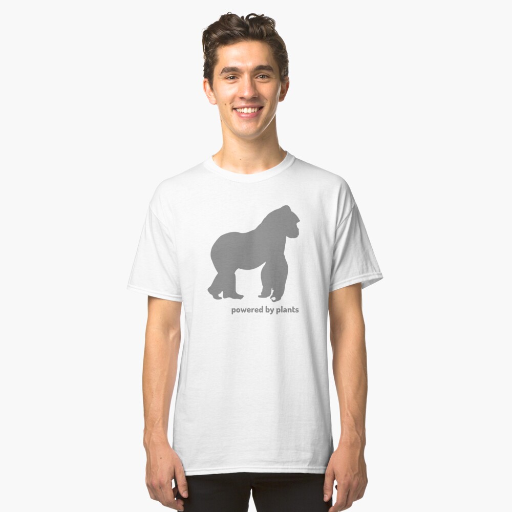 powered by plants - gorilla Classic T-Shirt
