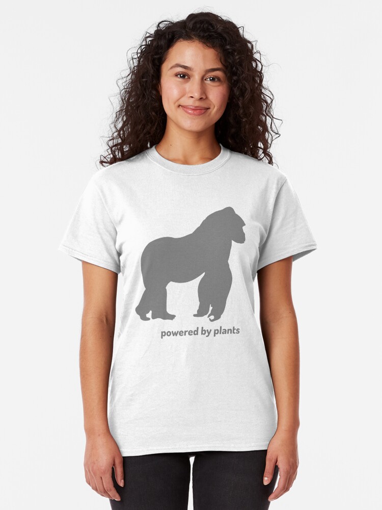 Alternate view of powered by plants - gorilla Classic T-Shirt