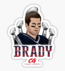 Tom Brady Cartoon - Chaney Graphics Sticker