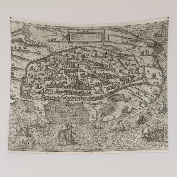 Item preview, Vintage Map of Alexandria Egypt (1575) designed and sold by BravuraMedia.