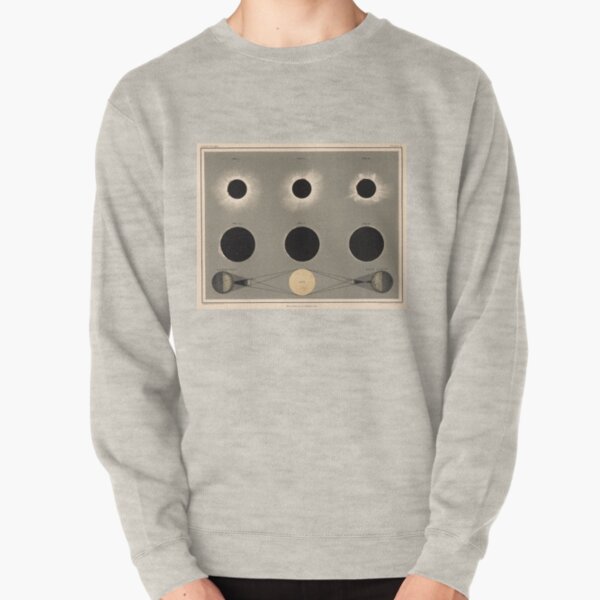 Vintage Solar Eclipse Diagram (1869) Pullover Sweatshirt