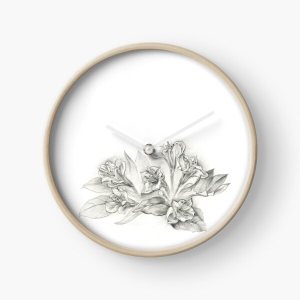Pencil Lilies Clock