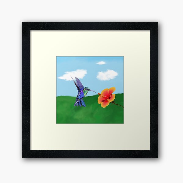 The very hungry hummingbird Framed Art Print