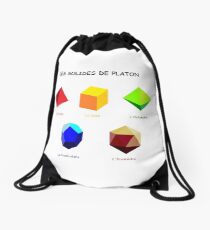 Platonic solids Drawstring Bag