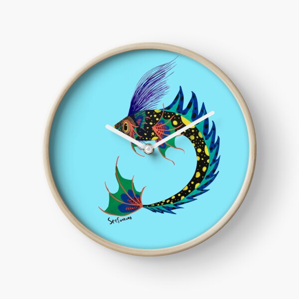 Siamese fighting fish The Fish of Thailnad the betta painting Clock