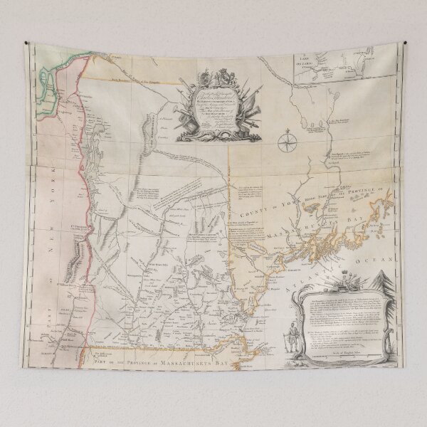 Item preview, Vintage New Hampshire Exploration Map (1761) designed and sold by BravuraMedia.