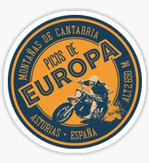 Picos de Europa Motorrad T-Shirt + Aufkleber Sticker