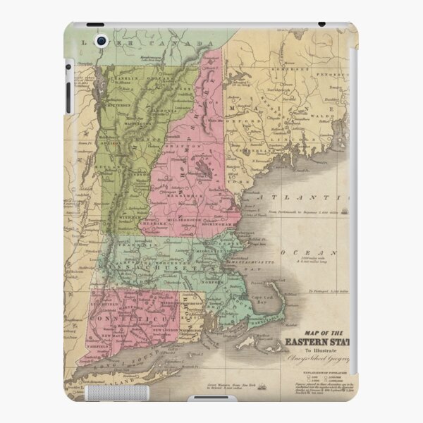 Vintage Map of New England (1829) iPad Snap Case