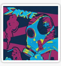 Smoke Synthwave Rainbow Six Sticker