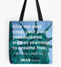 HIAS Statue of Liberty Tote with Emma Lazarus Quote Tote Bag