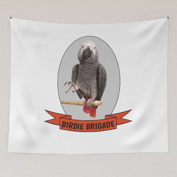 Item preview, Birdie Brigade African Grey Parrot  designed and sold by einsteinparrot.
