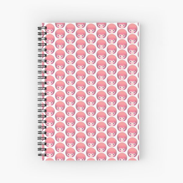 Tête Ronde coeurs roses Cahier à spirale