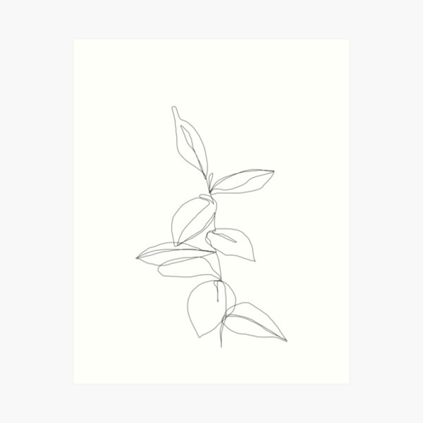 Item preview, Plant one line illustration - Berry designed and sold by TheColourStudy.