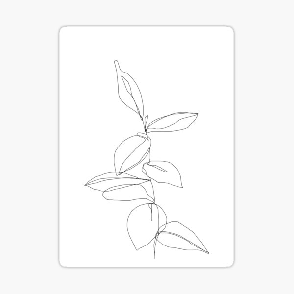 Item preview, Plant one line illustration - Berry designed and sold by TheColourStudy.