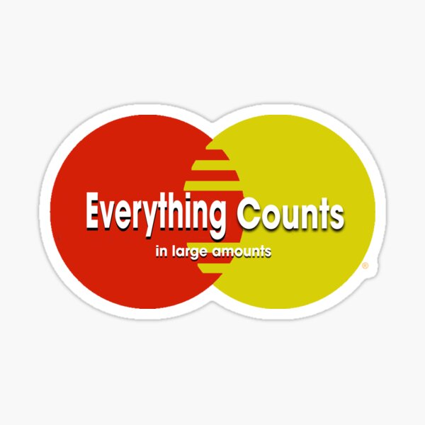 Alles zählt in großen Mengen Sticker