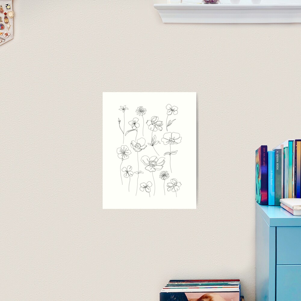 Botanical floral illustration - Botanicals White Art Print