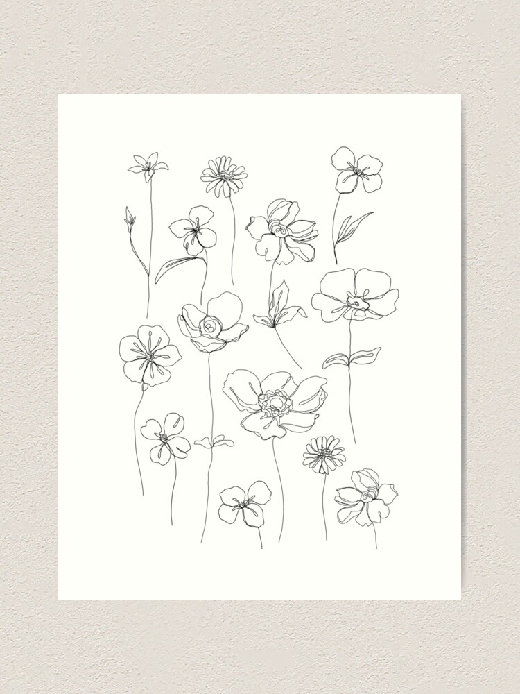 Alternate view of Botanical floral illustration - Botanicals White Art Print