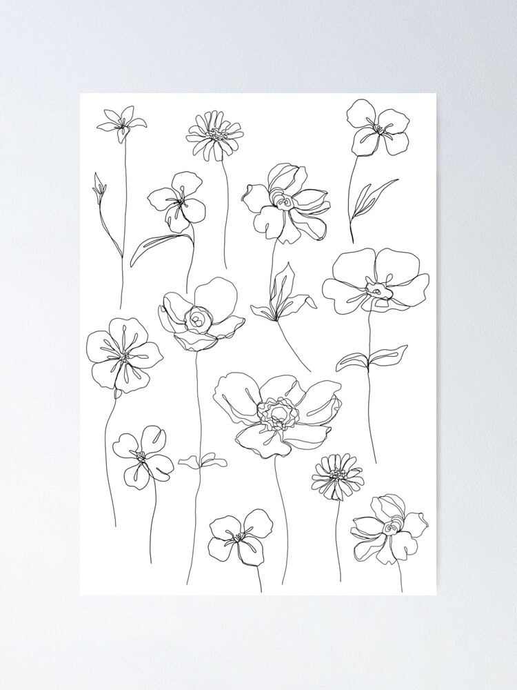 Alternate view of Botanical floral illustration - Botanicals White Poster