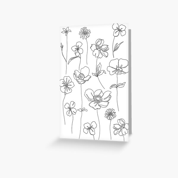 Botanical floral illustration - Botanicals White Greeting Card