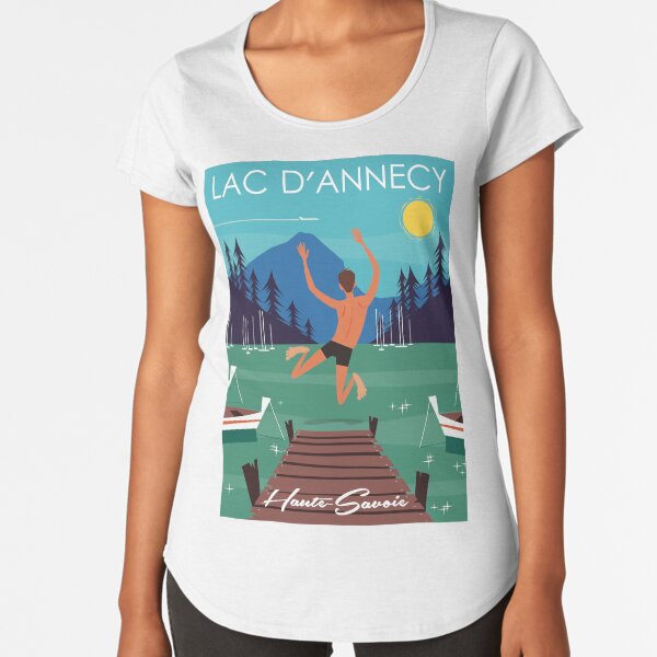 Lac D'Annecy poster Premium Scoop T-Shirt