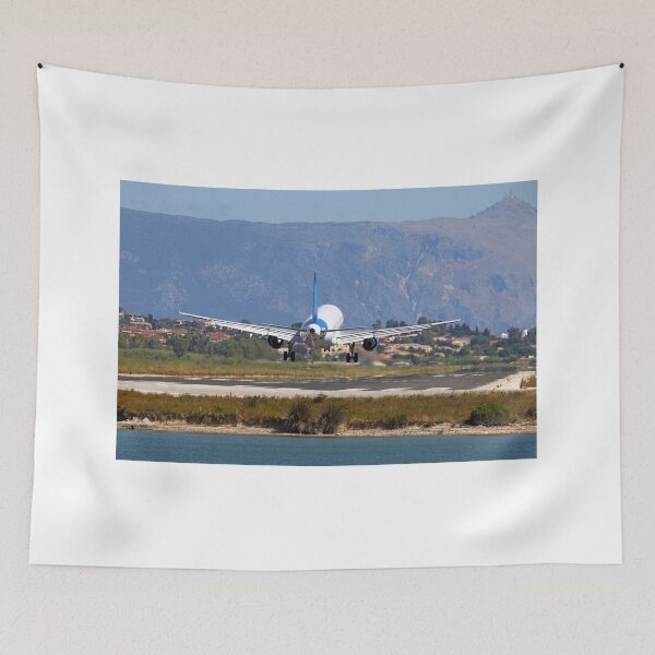 Item preview, passenger airplane landing on Corfu airport designed and sold by goceris.