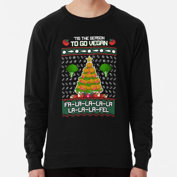 Vegan Ugly Christmas Sweater Lightweight Sweatshirt