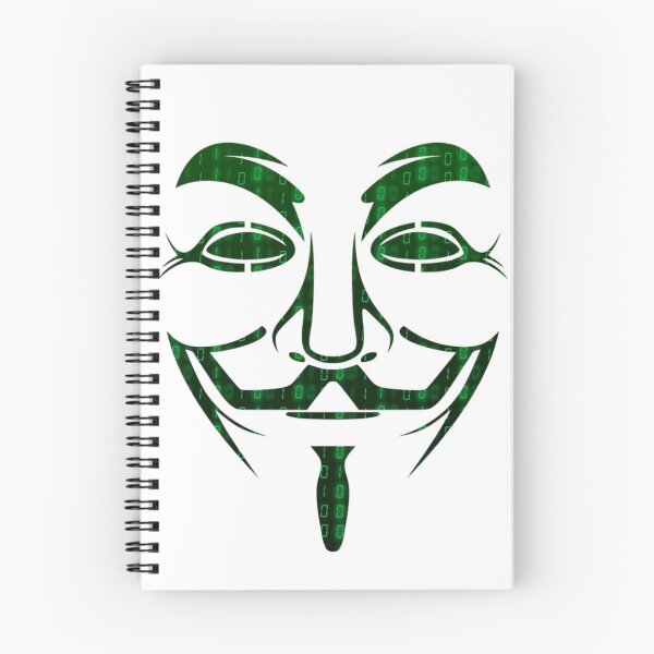 Artikelvorschau, Grüner Programmcode Anonymous Guy Fawkes Gesicht entworfen und verkauft von Dator.